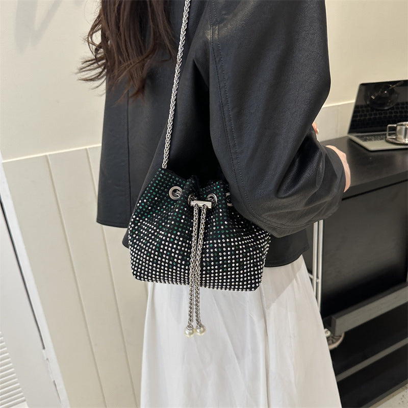 Wholesale PU Bright Diamond Shoulder Bag Diagonal Straddle Bag Shoulder Bag